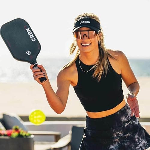 CRBN Pivot Pickleball Glasses for Men & Women - Pickleball Eye Protection - Photochromic Lens Provides Sun & Impact Protection in All Conditions