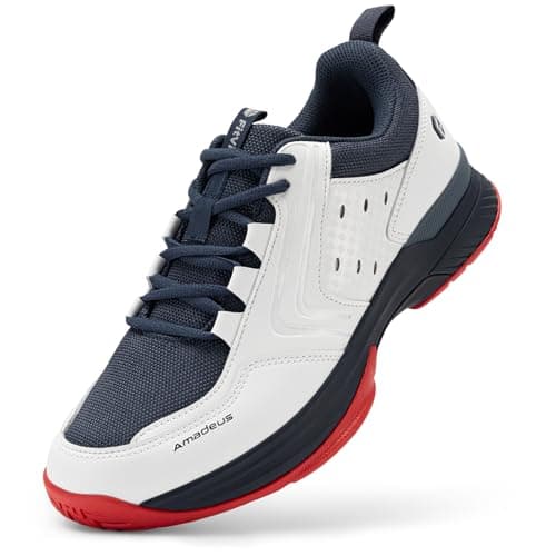 FitVille Tennis Shoes for Men Pickleball Shoes Sneakers | Court Racquetball Athletic Shoes for Racquet Sport | Wide Toe Box & Arch Support