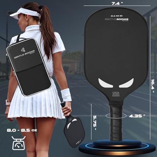 Pickleball Paddles,USAPA Approved Titanium Aluminum Surface & Titanium Aluminum Core Pickleball Set,Pickle Ball Paddles Set of 2 ​for Men Women New Players