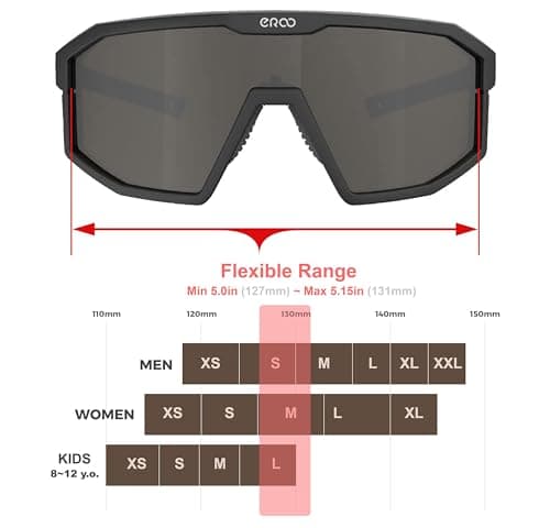 Eazyrun Polarized Small Sports Sunglasses for Youth Women, Baseball Softball Cycling Running Pickleball Padel tennis