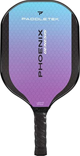 Paddletek Phoenix Genesis - Professional Pickleball Paddles with Honeycomb Core – Polycore & Fiberglass Epoxy Surface - High Tack Performance Grip – 7.4 oz to 7.8 oz – 5 Colors- USAPA Approved