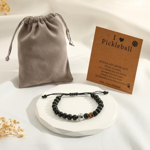 Bracelet Gifts for Pickleball Lovers - Women & Men, Bead Bracelet Accessories Jewelry