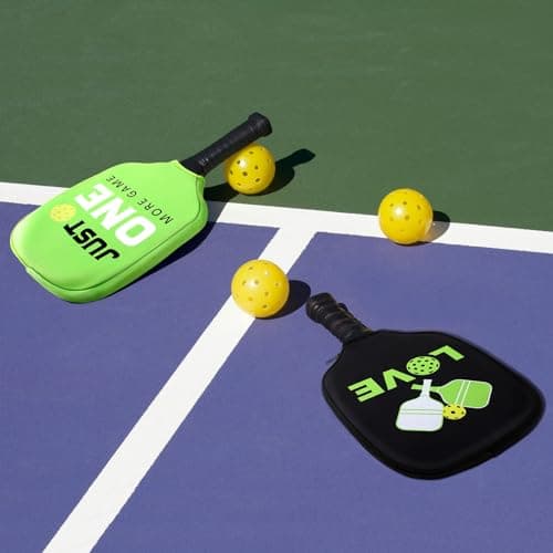 Poen 4 Pcs Ball Paddle Covers 8.5 x 11 Inch Protective Paddle Cover Racket Sleeve Bag with Zipper Universal Case Size Fits up to 8.25 in Wide for ball Sports Men Women Gift