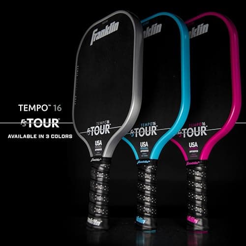 Franklin Sports Pro Pickleball Paddle Set - FS Tour Series Carbon Fiber Paddle, Cover + Eraser - 14mm + 16mm