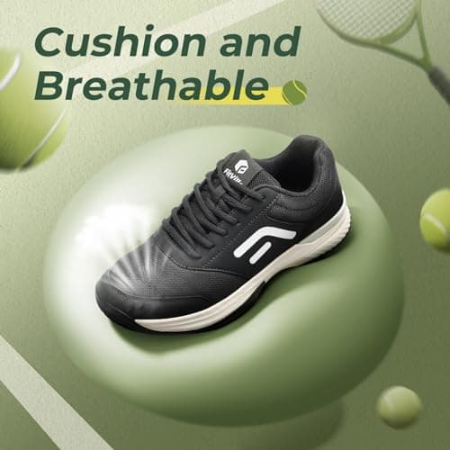 FitVille Wide & Extra Wide Pickleball Shoes Men Tennis Racquetball Squash Shoes for Men All Court with Arch Support-Tennis V3
