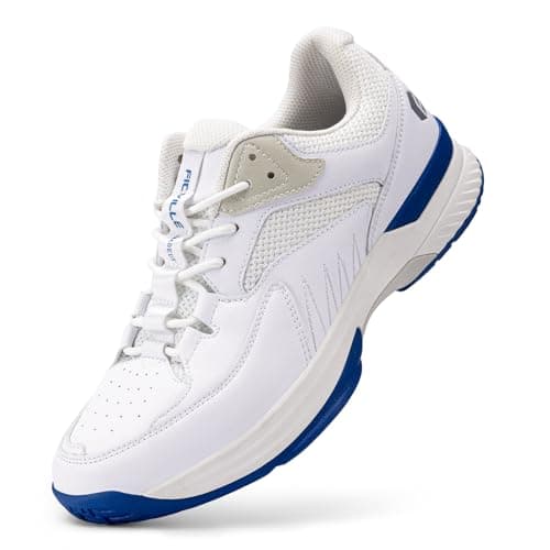 FitVille Men‘s Wide Pickleball Shoes All Court Tennis Shoes with Arch Support for Plantar Fasciitis