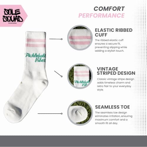 Pickleball Socks for Women and Men – Great Pickleball Gifts and Accessories For Women - Pickleball Outfit