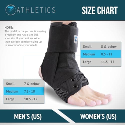 Zenith Ankle Brace, Lace Up Adjustable Support – for Running, Basketball, Injury Recovery, Sprain! Ankle Wrap for Men, Women, and Children