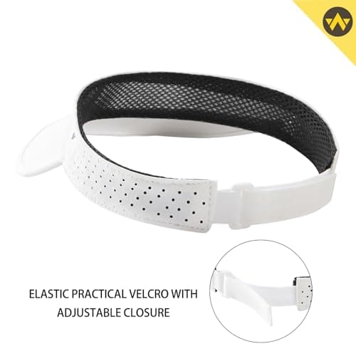 WANDER Sports Sun Visor Hats Adjustable Running Golf Tennis Mesh Folding Cap for Women Men