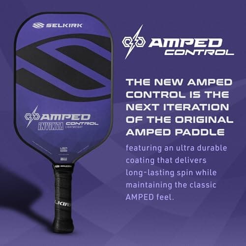 Selkirk Sport Amped Pickleball Paddle | Assembled in The USA | Amped Control or Amped Pro Fiberglass Pickleball Paddle | Unrivaled Precision & Control