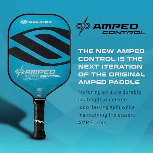 Selkirk Sport Amped Pickleball Paddle | Assembled in The USA | Amped Control or Amped Pro Fiberglass Pickleball Paddle | Unrivaled Precision & Control