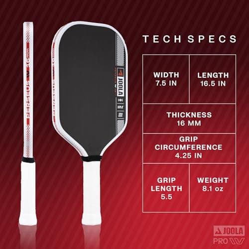 JOOLA Pro IV Pickleball Paddles – Raw Carbon Fiber Surface – Perseus, Hyperion, Scorpeus & Magnus Shapes – 14mm/16mm – Tech Flex Power – Propulsion Core – Wide or Elongated – UPA-A and USAP Approved