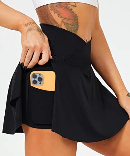 Navneet Women Tennis Skirts with Pockets High Waisted Golf Skirts Athletic Skorts Pleated Mini Skirt Workout Sport Pickleball