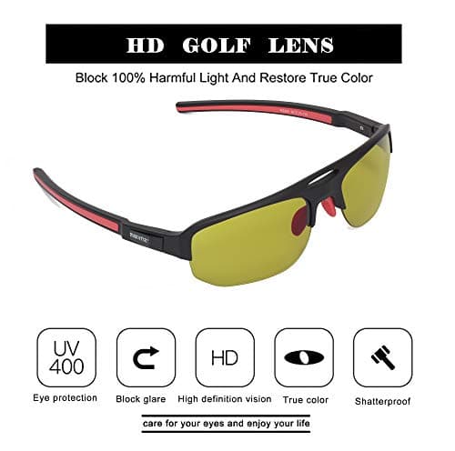 High Definition Golf Ball Finder Sport Glasses for Men Women Golf Sunglasses Golf Glasses Pickleball Eyewear MZ861