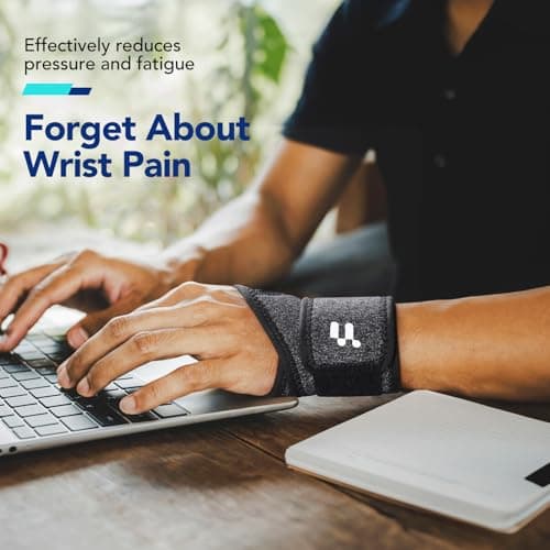 Wrist Brace with Soft Thumb Opening for Mild Carpal Tunnel Tendonitis Arthritis Sprains (Not for Thumb), Compression Hand Brace for Women Men, Wrist Support Strap for Sports Work Typing Sleeping