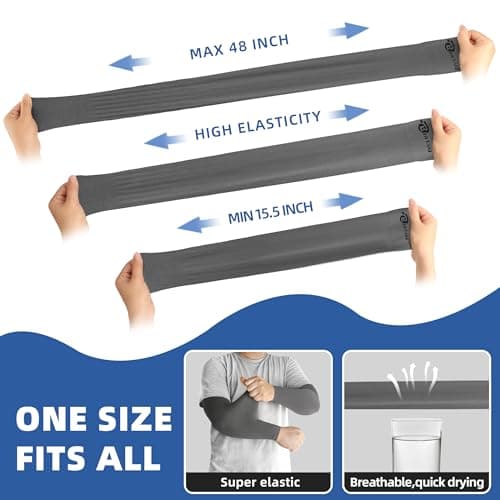 BHYTAKI Cooling Compression Arm Sleeves for Men Women,UPF50 UV Sun Protection Sleeves for Work Sport Tattoo Cover Up