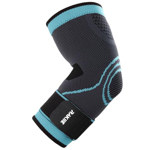 Elbow Compression Sleeve 2 Pack, Elbow Brace for Tendonitis and Tennis Elbow, Pain Relief Elbow Brace for Men & Women, Elbow Sleeve Reduce Joint Pain for Tennis, Golfer, Workouts, Blue (M)