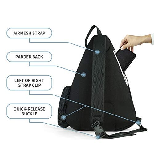 Mangrove Pickleball Bag, Men's & Women's Pickleball Backpack, Adjustable Sling Bag w/Fence Hook/Large Capacity/Safety Pocket