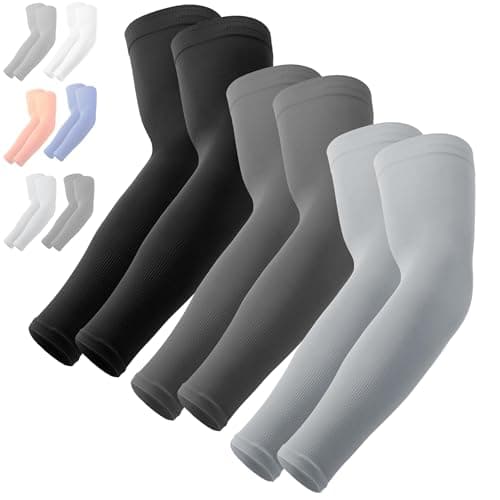 OutdoorEssentials UV Sun Protection Arm Sleeves - Compression Arm Sleeve, UV Arm Sleeves Men, Women - Golf Cooling Sleeves