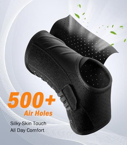 Slim-Fit Ankle Brace for Sprained Ankle, Quick Lace Up Ankle Support for Women Men With 2 Auto-Shaped Pads, Air Fabric Cool Ankle Stabilizer for Injury Recover, Running,Sports, M(12”-13”)