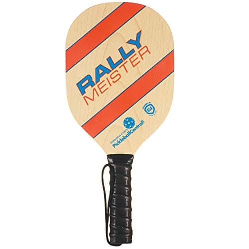 Rally Meister Beginner Wood Pickleball Paddle Set for 4 Players (4 Paddles + 4 Outdoor Pickleballs + Drawstring Bag + Rules/Strategy Guide)