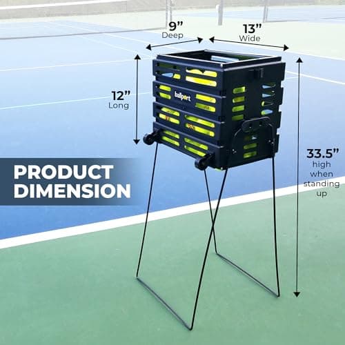 Tourna Ballport Deluxe Tennis Ball Hopper with Wheels