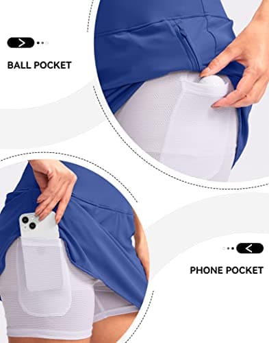 G Gradual Golf Skirts for Women Zipper Pockets High Waisted Skorts for Woman Tennis Athletic Workout Casual Summer