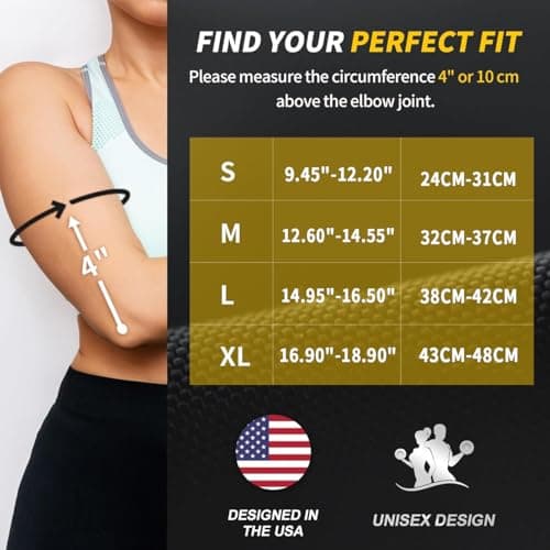 CAMBIVO 2 Pack Tennis Elbow Brace for Tendonitis and Tennis Elbow,Golfers Elbow, Arm Compression Sleeves for Women and Men, Bíceps Support Sleeve for Weightlifting, Basketball and Workout