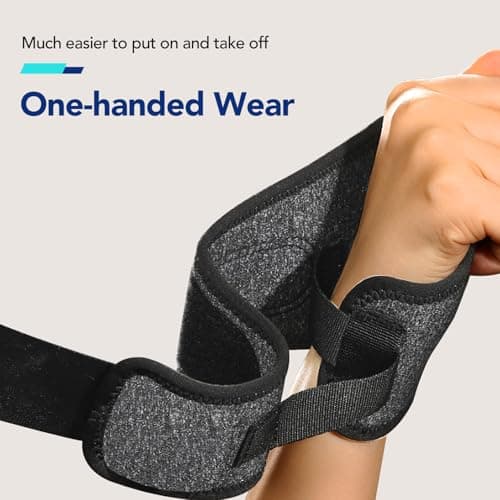Wrist Brace with Soft Thumb Opening for Mild Carpal Tunnel Tendonitis Arthritis Sprains (Not for Thumb), Compression Hand Brace for Women Men, Wrist Support Strap for Sports Work Typing Sleeping