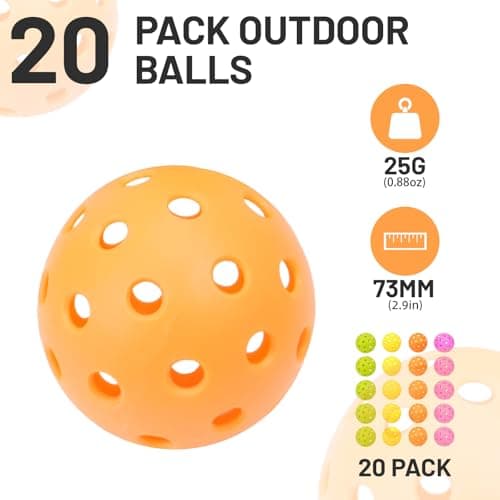 Pickleball Ball Holder Set - Large Capacity Pickleball Hopper with 20 Balls, Must-Have Pickleball Accessories for Pickleball Training, Pickleball Caddy for Pickleball Practice Equipment