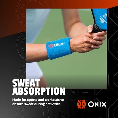 ONIX Sweat Absorption Pickleball Wristbands - Keep Sweat Away and Focus on Your Game Made from Quality Materials for Any Workout