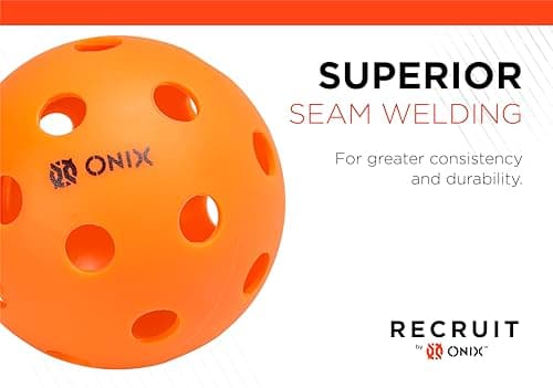 Onix Recruit Indoor Ready to Play Superior Welding Design Pickleball Ball