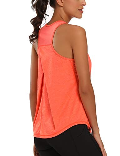 Aeuui Womens Workout Tops for Women Racerback Tank Tops Mesh Yoga Shirts Athletic Running Tank Tops Sleeveless Gym Clothes