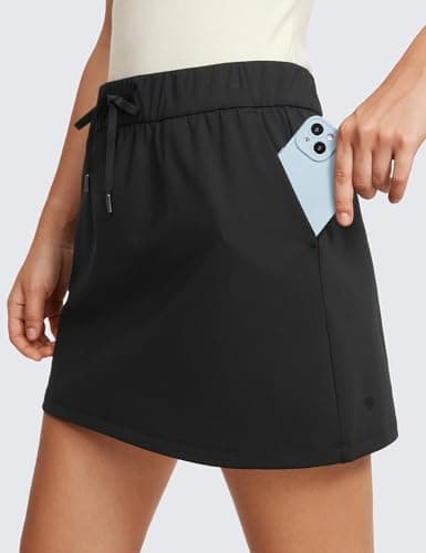 CRZ YOGA 4-Way Stretch Skirts for Women High Waisted Work Casual Golf Tennis Skirt Skorts with 5 Pockets