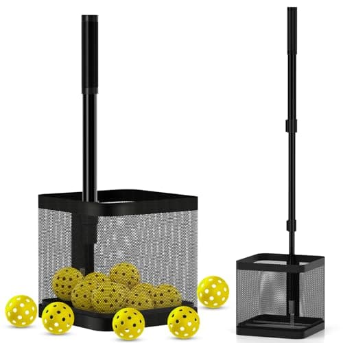Pickleball Picker Upper Holds 14 Balls, Pickleball Ball Picker Hopper Tube, Pickleball Pickup Tube - Lightweight Pickleball Retriever Collector with Shoulder Strap