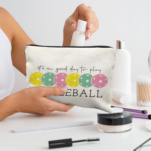 Pickleball Gifts for Women, Pickleball Makeup Bag Cosmetic Pouch, Pickleball Accessories Women