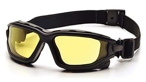 PYRAMEX I-Force Sporty Dual Pane Anti-Fog Goggle, Black Frame/Clear Anti-Fog Lens