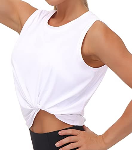 THE GYM PEOPLE Women's Workout Tops in Ice Silk Quick Dry Sleeveless