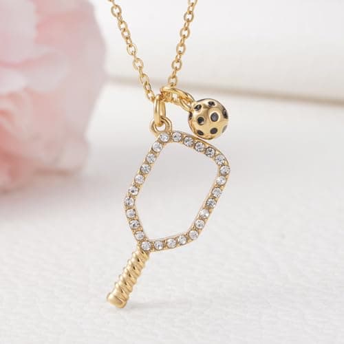 MIXJOY Pickleball Gifts for Women, Pickleball Teams Gifts, Pickleball Sport Lovers Gift, PB Necklace Valentine's Day Bday for Women