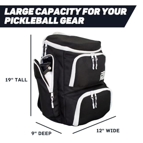 Pickleball Bag for Men and Women - Fits 2 to 4 Paddles - Shoe Compartment, Fence Hook, Storage Pockets for Water Bottles, Pickleballs, Clothing, Racquet/Paddle Storage - Pickle Ball Backpack