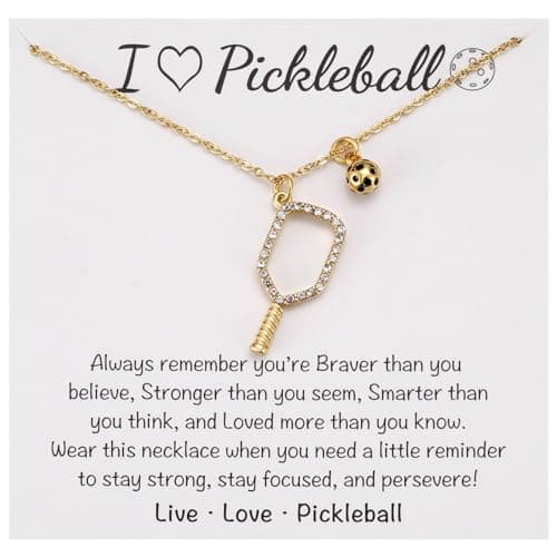 MIXJOY Pickleball Gifts for Women, Pickleball Teams Gifts, Pickleball Sport Lovers Gift, PB Necklace Valentine's Day Bday for Women