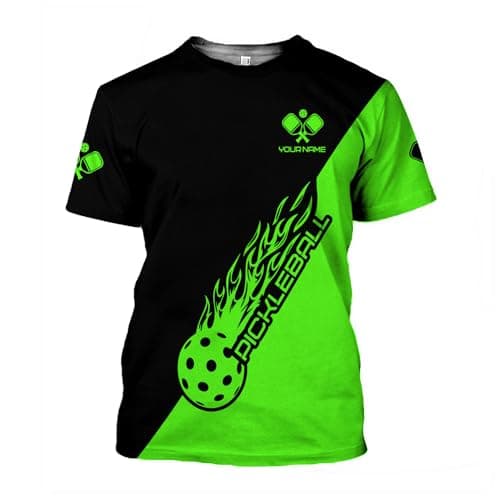 Personalized 3D Pickleball Shirts for Men, Pickle Ball Jersey Shirt Short Sleeve, Pickleball Shirt Gifts for Grandpa