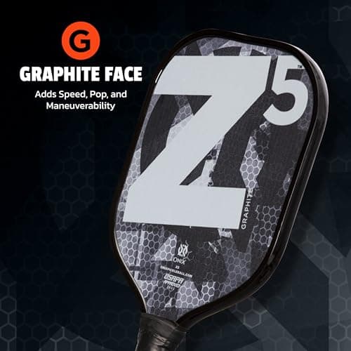 ONIX Graphite MOD Z5 Graphite Carbon Fiber Pickleball Paddles with Cushion Comfort Pickleball Paddle Grip