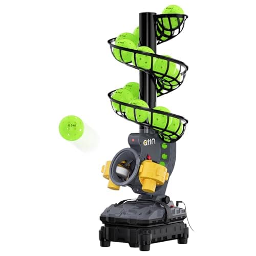 A11N SPORTS Pickleball Automatic Launcher – Adjustable Speed, Spin & Angles for Dinks, Chops, Volleys & Serves – Auto Swing for Forehand & Backhand Training – Indoor/Outdoor Use for All Skill Levels