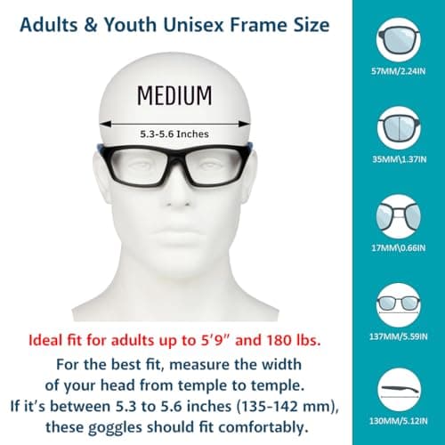 BLUE CUT Sports Protection Goggles, Anti-Fog Lenses Safety Glasses for Basketball, Pickleball and All Outdoor Sports
