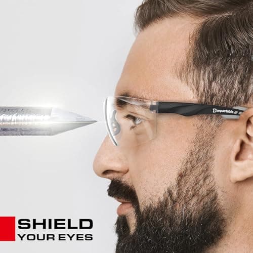 ANSI Z87.1 Fit-Upgraded Safety Glasses – Anti-Fog, UV, Impact & Scratch Resistant – Clear Wraparound for Work, Pickleball, Racquetball – No-Slip Nose Grip – 1 Pack