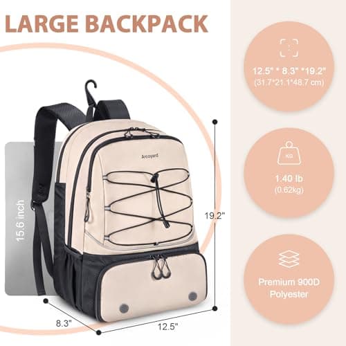 Tennis Bag Holds 2 Rackets, Professional Tennis Bags for Women, Tennis Backpack with Ventilated Shoe Compartment