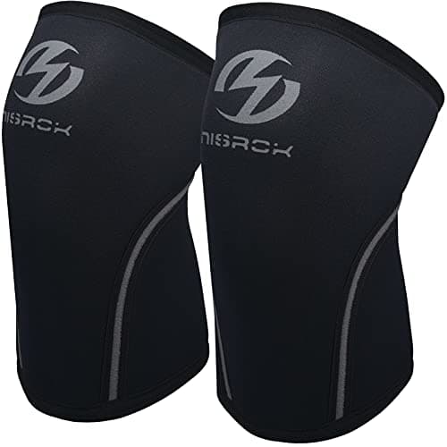 Knee Sleeves (1 Pair), 7mm Neoprene Compression Knee Braces, Great Support for Cross Training, Weightlifting, Powerlifting, Squats, Basketball and More