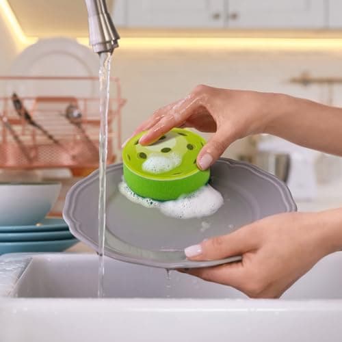 Genuine Fred in The Kitchen Pickleball Inspired Sponges, Set of 2, Durable Layered Sponges, Fun and Quirky Kitchen Accessory, Pickleball Court Gift-Ready Packaging