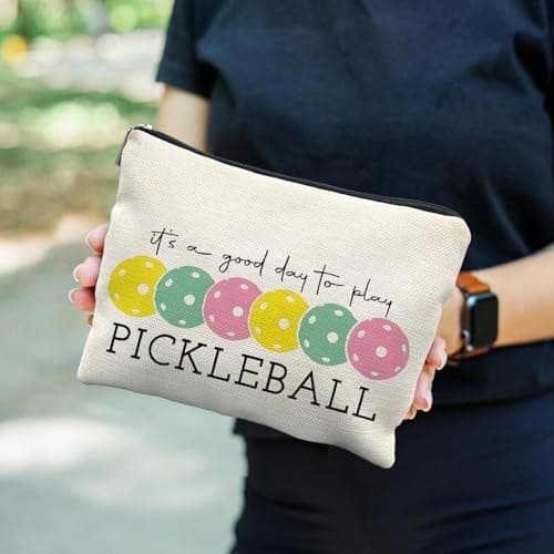 Pickleball Gifts for Women, Pickleball Makeup Bag Cosmetic Pouch, Pickleball Accessories Women